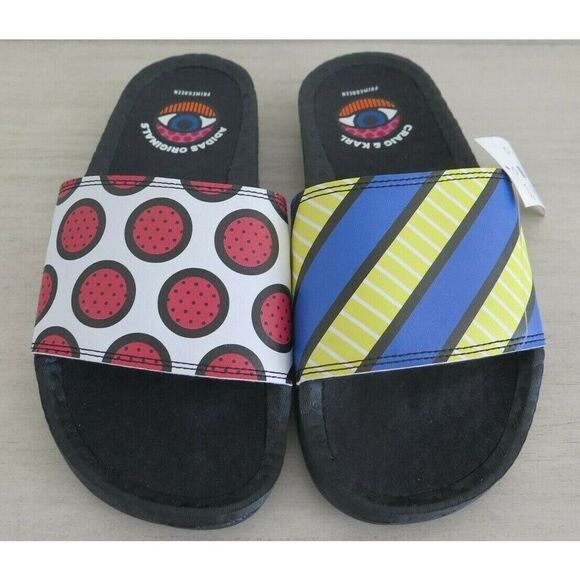 adidas GY5351 Men's Sz 7 Black Adilette Boost Craig & Karl Swim Slides/Sandals - Picture 2 of 7